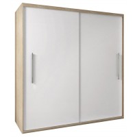 Dulap Haine - Radu Alb-Stejar - Dressing Sifonier - Latime 200 cm