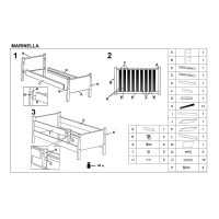 Pat Copii cu Sertar - HM Marinella Alb - 2-12 ani Pat Copii cu Sertar - HM Marinella Alb - 2-12 ani
