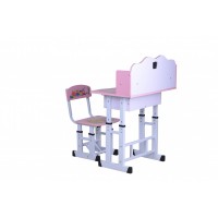 Set Birou Copii Roz - Ajustabil pe Inaltime