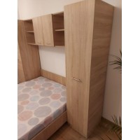 Set Mobila Dormitor Giulia - Culoare Stejar - Pat 140x200 cm
