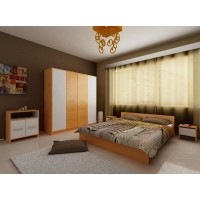 Set Mobila Dormitor Mirela - Culoare Stejar-Alb - Pat 160x190 cm + Sifonier + Comoda + Noptiere Set Mobila Dormitor Mirela - Culoare Stejar-Alb - Pat 160x190 cm + Sifonier + Comoda + Noptiere