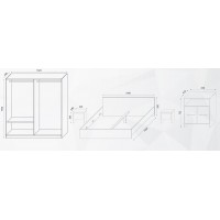 Set Mobila Dormitor Mirela - Culoare Stejar-Alb - Pat 160x190 cm + Sifonier + Comoda + Noptiere Set Mobila Dormitor Mirela - Culoare Stejar-Alb - Pat 160x190 cm + Sifonier + Comoda + Noptiere