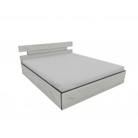 Set Mobila Dormitor Sani - Culoare Stejar-Negru - Pat 160x190 cm + Sifonier + Comoda + Oglinda + Noptiere